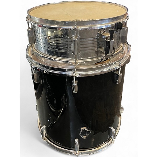 Used Groove Percussion 4 Piece w Percussion Plus Snare Drum Black Drum Kit