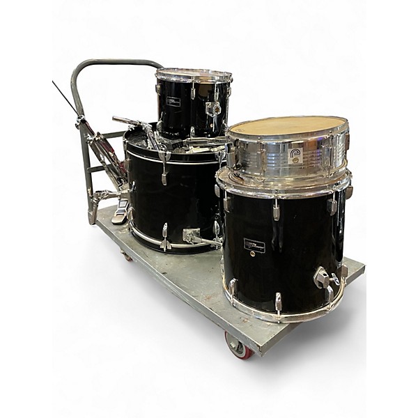 Used Groove Percussion 4 Piece w Percussion Plus Snare Drum Black Drum Kit