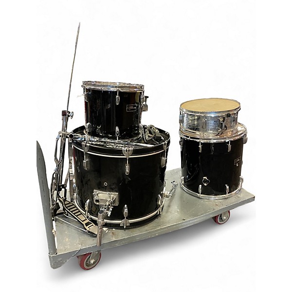 Used Groove Percussion 4 Piece w Percussion Plus Snare Drum Black Drum Kit