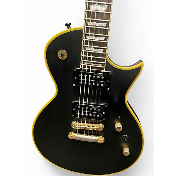 Used ESP EC1000 Deluxe Black and Gold Solid Body Electric Guitar