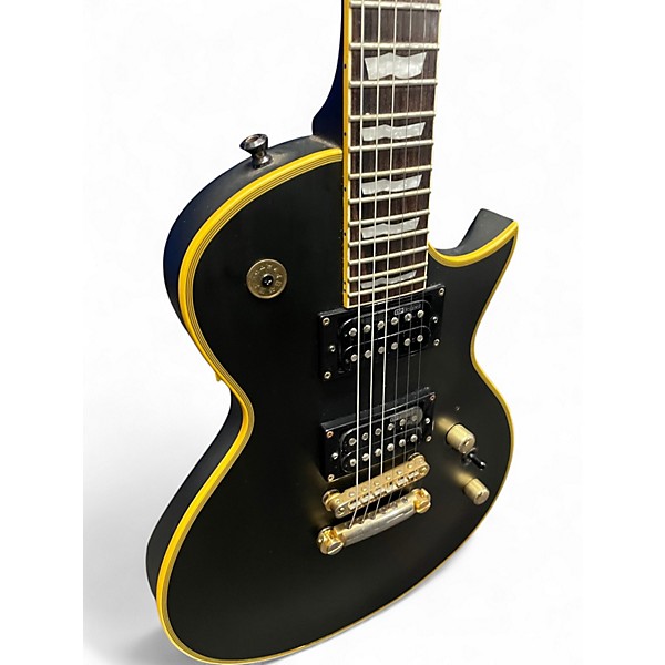 Used ESP EC1000 Deluxe Black and Gold Solid Body Electric Guitar