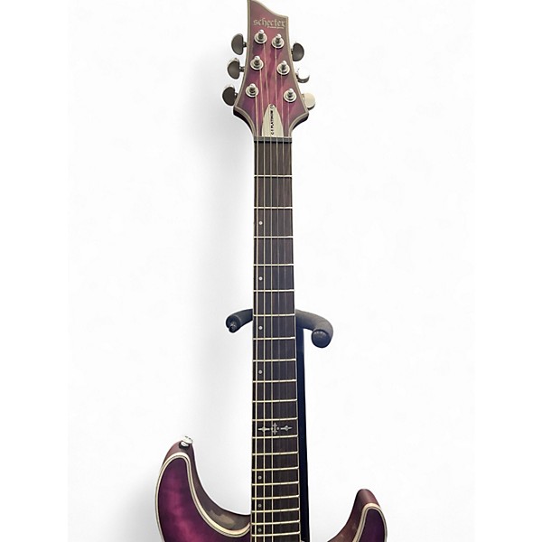 Used Schecter Guitar Research C1 Platinum Purple Solid Body Electric Guitar