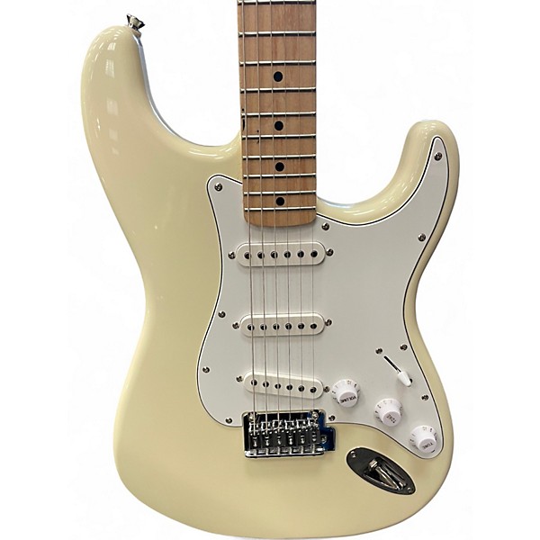 Used Squier Standard Stratocaster WHITE Solid Body Electric Guitar