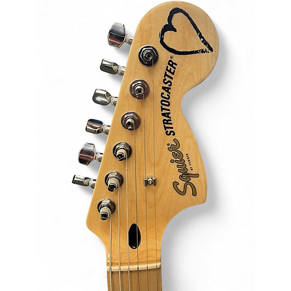 Used Squier Standard Stratocaster WHITE Solid Body Electric Guitar