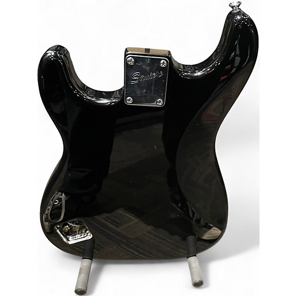 Used Squier Stratocaster HSS Black Solid Body Electric Guitar