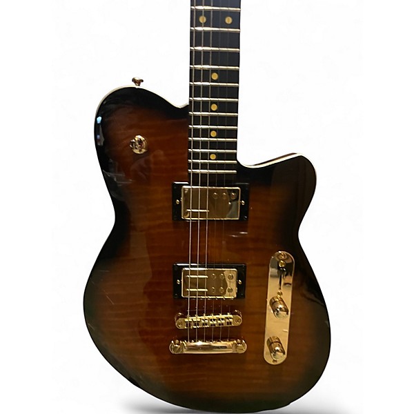 Used Reverend CHARGER RA COFFEE BURST FLAME MAPLE Solid Body Electric Guitar