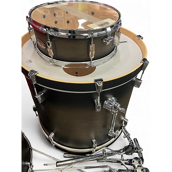 Used Pearl 7 Piece Decade Maple 7-piece Shell Pack Satin Charcoal Burst Drum Kit