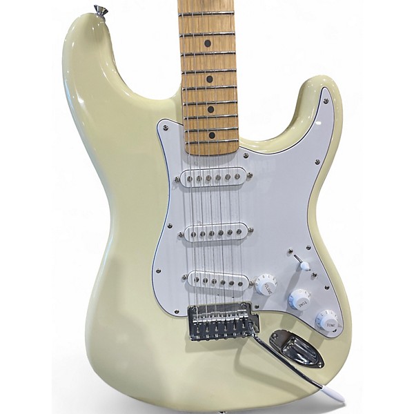 Used Fender Standard Stratocaster Olympic White Solid Body Electric Guitar
