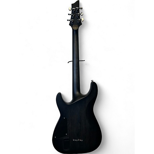 Used Schecter Guitar Research C1 Platinum Trans Black Solid Body Electric Guitar