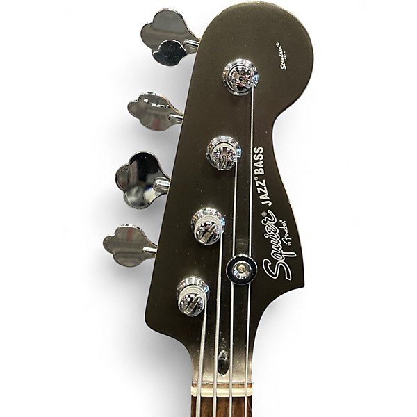 Used Squier Standard Jazz Bass Satin Pewter Metallic Electric Bass Guitar
