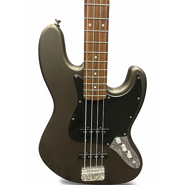 Used Squier Standard Jazz Bass Satin Pewter Metallic Electric Bass Guitar