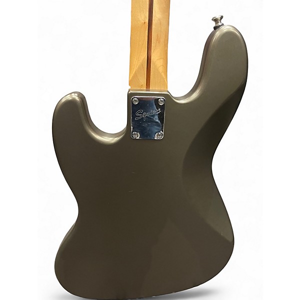 Used Squier Standard Jazz Bass Satin Pewter Metallic Electric Bass Guitar