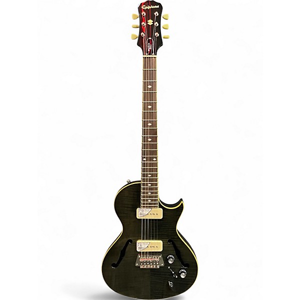Used Epiphone Blueshawk Deluxe Translucent Black Hollow Body Electric Guitar