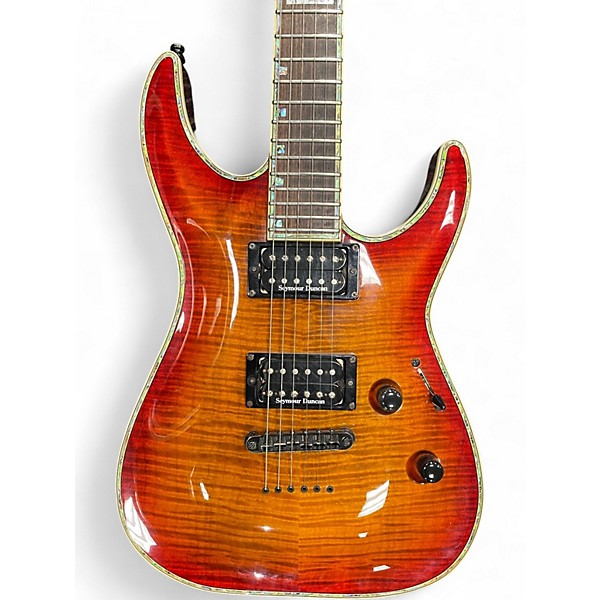 Used 2007 ESP LTD H1001FM Deluxe 2 Color Sunburst Solid Body Electric Guitar