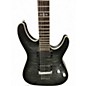 Used Schecter Guitar Research C1 Platinum Translucent Black Solid Body Electric Guitar