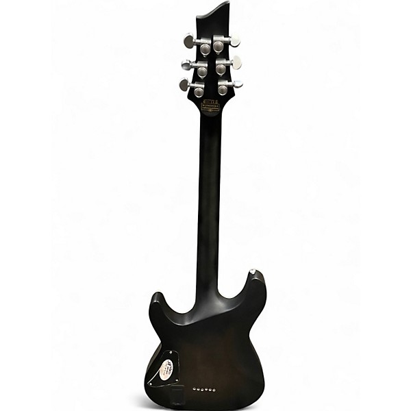 Used Schecter Guitar Research C1 Platinum Translucent Black Solid Body Electric Guitar