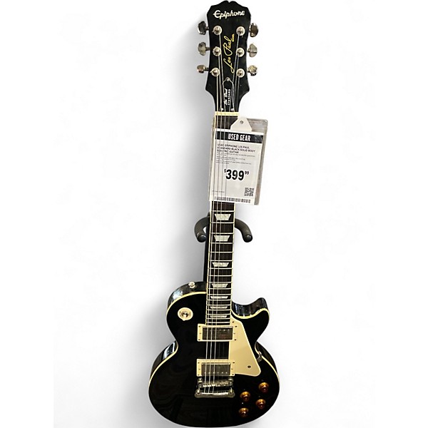 Used Epiphone Les Paul Standard Black Solid Body Electric Guitar