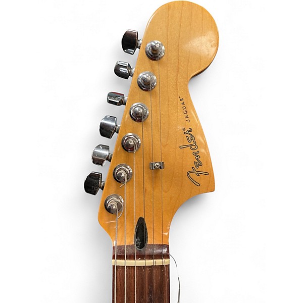 Used Fender Jaguar Silver Oyster Pearl Solid Body Electric Guitar