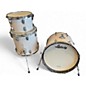 Used Ludwig 3 Piece Classic Maple WHITE MARINE PEARL Drum Kit thumbnail