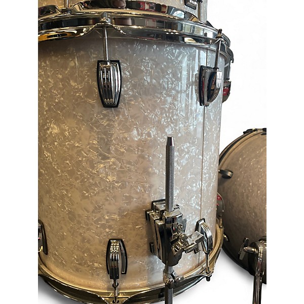 Used Ludwig 3 Piece Classic Maple WHITE MARINE PEARL Drum Kit