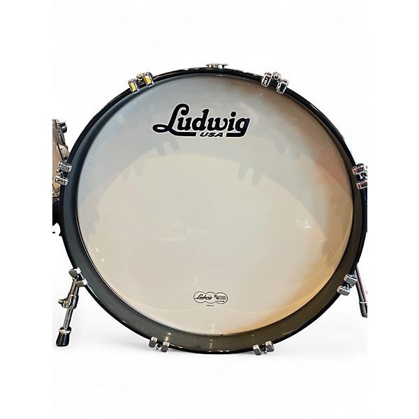 Used Ludwig 3 Piece Classic Maple WHITE MARINE PEARL Drum Kit
