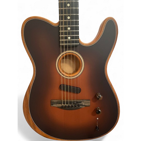 Used Fender American Acoustasonic Telecaster 2 Color Sunburst Acoustic Electric Guitar