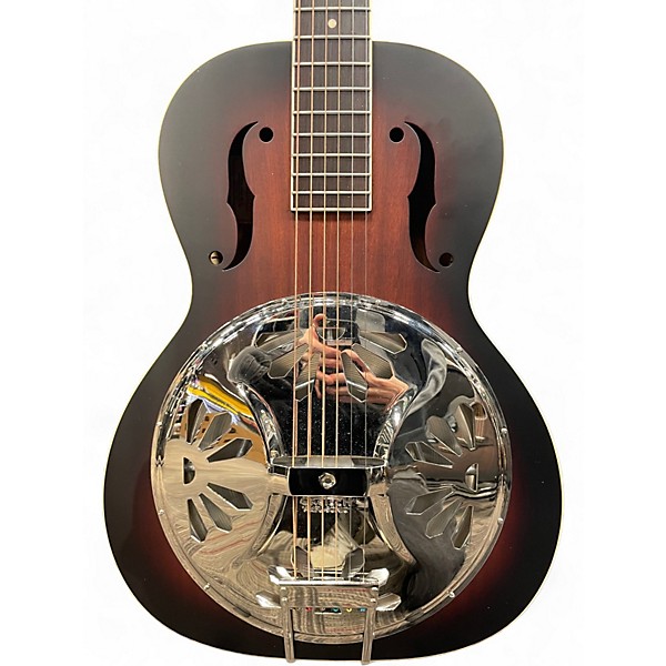 Used Gretsch Guitars G9220 Bobtail Round Neck 2 Tone Sunburst Resonator Guitar