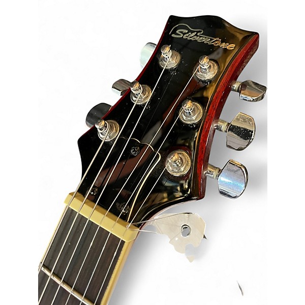 Used Silvertone SSL3 FLAME TOP 2 Color Sunburst Solid Body Electric Guitar