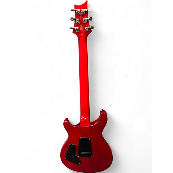 Used 2020s PRS SE Custom 24 RUBY RED FLAME Solid Body Electric Guitar