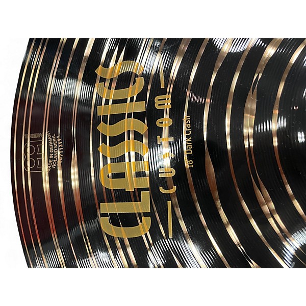 Used MEINL 18in CLASSIC CUSTOM DARK CRASH Cymbal