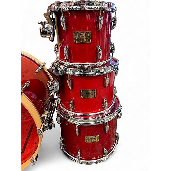 Used Pearl 4 Piece Masters Custom Sequoia Red Drum Kit