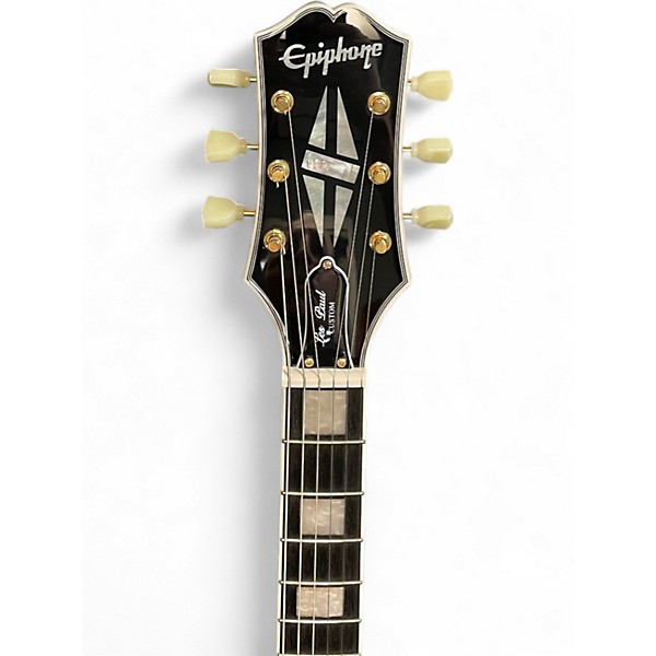 Used Epiphone Les Paul Custom Ebony Solid Body Electric Guitar