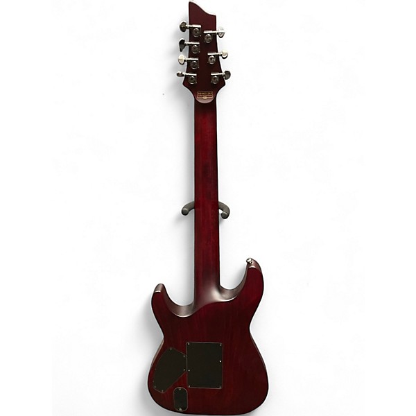 Used Shecter DIAMOND SERIES Red Solid Body Electric Guitar