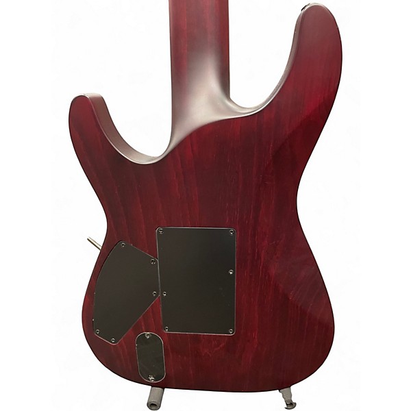 Used Shecter DIAMOND SERIES Red Solid Body Electric Guitar