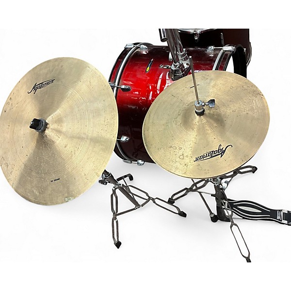 Used SPL 5 Piece KICKER 5 PIECE Metallic Red Drum Kit