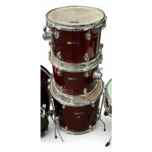 Used SPL 5 Piece KICKER 5 PIECE Metallic Red Drum Kit
