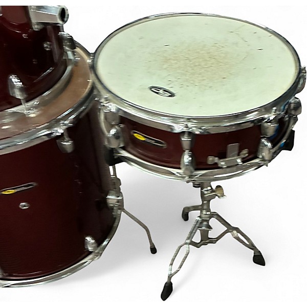 Used SPL 5 Piece KICKER 5 PIECE Metallic Red Drum Kit