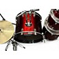Used SPL 5 Piece KICKER 5 PIECE Metallic Red Drum Kit