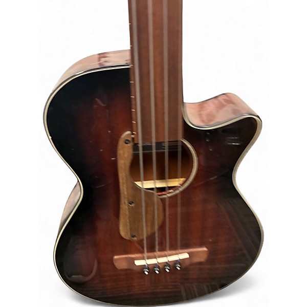 Used Ibanez AEGB25 Trans Brown Acoustic Bass Guitar