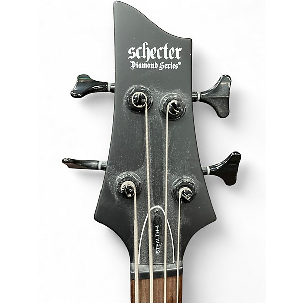 Used Schecter Guitar Research STEALTH 4 Black Electric Bass Guitar