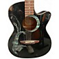 Used Luna Fauna Phoenix Black Acoustic Electric Guitar