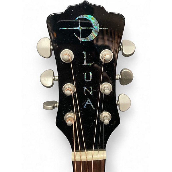 Used Luna Fauna Phoenix Black Acoustic Electric Guitar