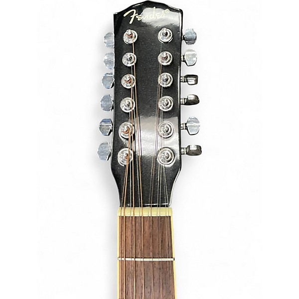 Used Fender DG-16E 12 String Black 12 String Acoustic Electric Guitar