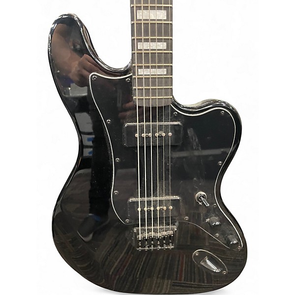 Used Harley Benton JA Baritone Black Solid Body Electric Guitar
