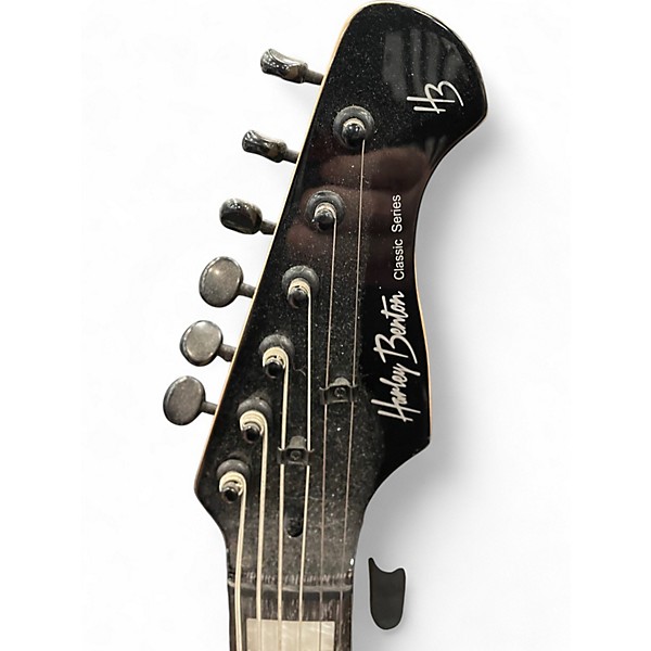 Used Harley Benton JA Baritone Black Solid Body Electric Guitar