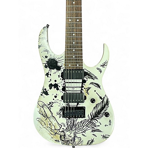 Used Ibanez RG7421 RG Series White Solid Body Electric Guitar