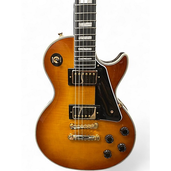 Used Epiphone Les Paul Custom Iced Tea Solid Body Electric Guitar