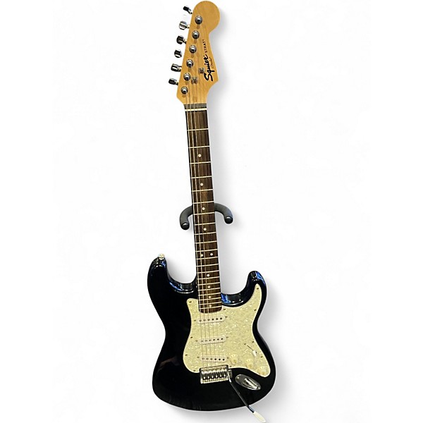 Used Squier STRAT Black Solid Body Electric Guitar