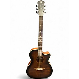 Used Luna Vintage Dreadnought Cutaway Acoustic Electric - Solid Top Mahogany Acoustic Electric Guitar