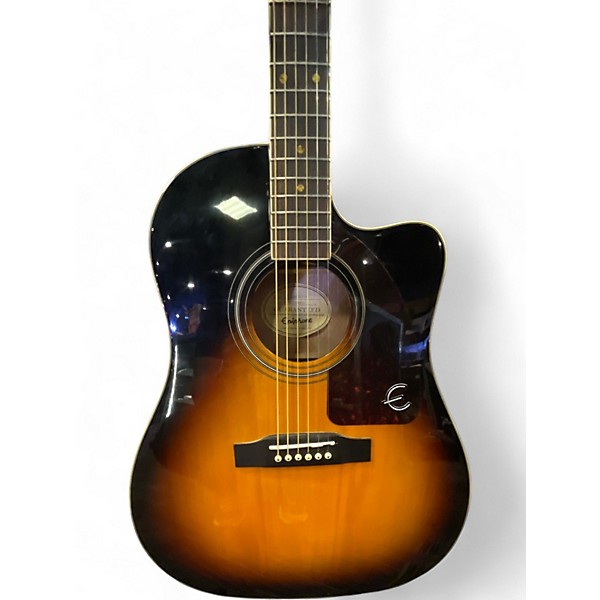 Used Epiphone AJ220SCEVS 2 Tone Sunburst Acoustic Electric Guitar